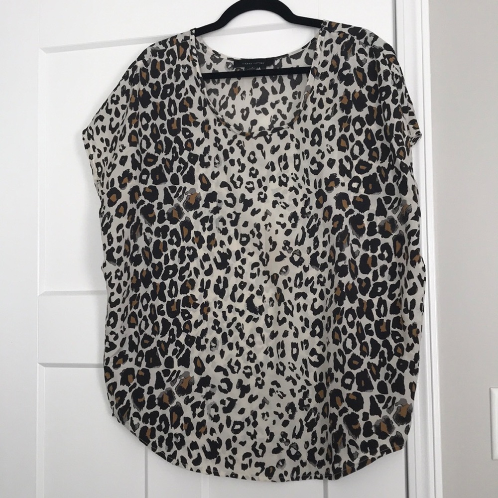 Larry Levine leopard print shirt